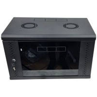 Шафа EServer 6U 600х500х370 стекло, черная