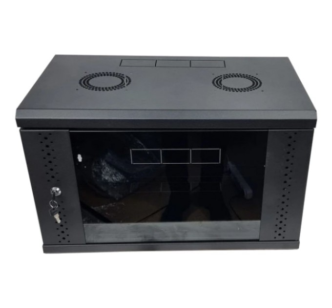 Шафа EServer 6U 600х500х370 стекло, черная купити.