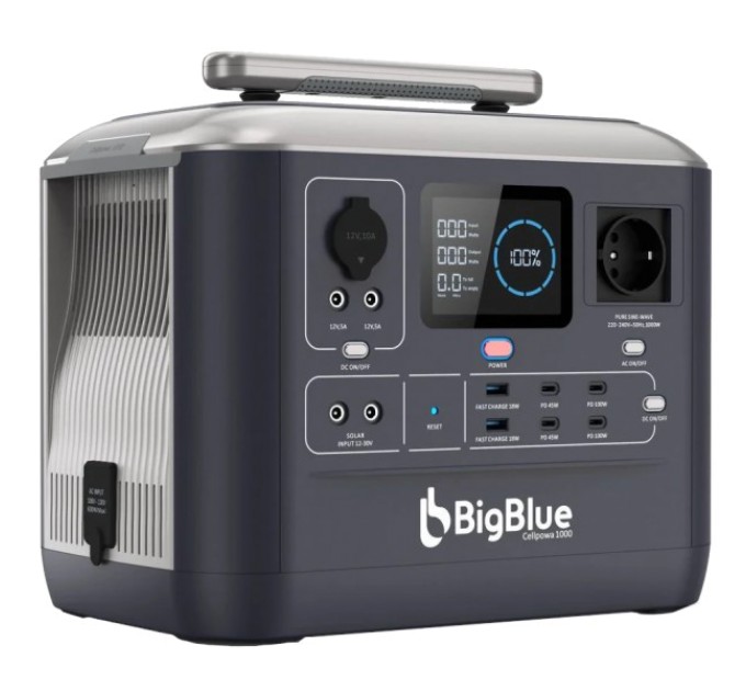 Портативне джерело живлення BigBlue CP1000 1000Вт купити.