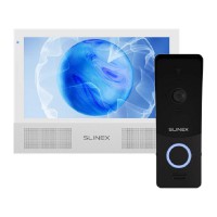 Комплект відеодомофон + панель виклику Slinex Sonik 7 AI white + ML-20HD Black