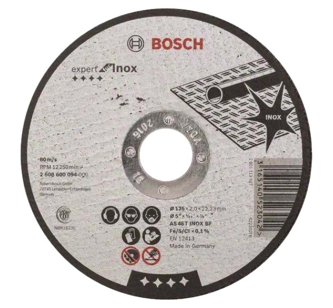 Відрізний круг для нержавіючої сталі Bosch 125 x 1 мм (2608600549)