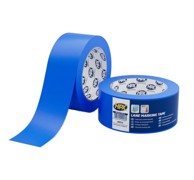Стрічка самоклеюча для маркування підлоги HPX LB5033 Lane Marking Tape 50мм x 33м купити.