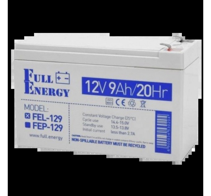 Акумулятор гелевий 12В 9А•г Full Energy Full Energy FEL-129