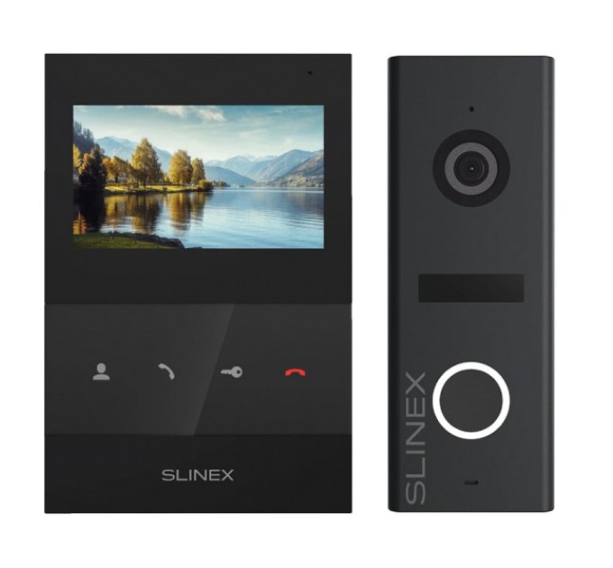 Комплект відеодомофону Slinex SQ-04 Black + ML-17HR Graphite купити.