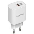 Мережевий зарядний пристрiй Canyon Canyon H-08 white (QC18W/PD 20W)