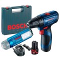 Акумуляторний шурупокрут та ліхтарик Bosch GSR 120-LI + GLI 12V-300 (06019G8004) купити.