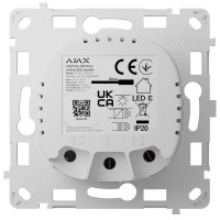 Бездротовий розумний сенсорний димерний вимикач світла Ajax LightCore (Dimmer) vertical [55] (8EU) ASP white