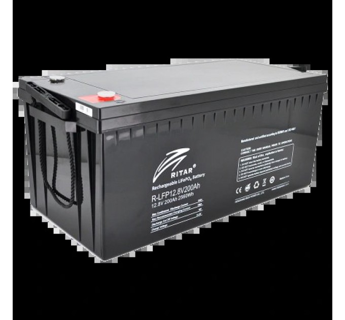 Літієва акумуляторна батарея Ritar R-LFP12.8V200Ah 12.8В 200А•ч 200А купити.