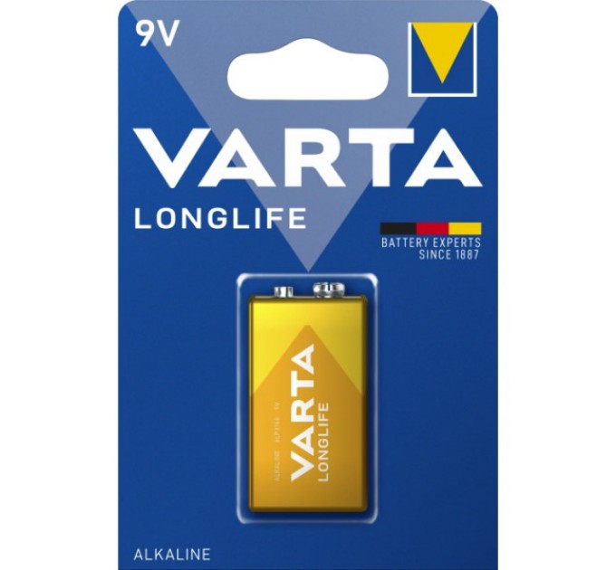 Батарейка Varta LONGLIFE 6LR61 BLI 1 ALKALINE