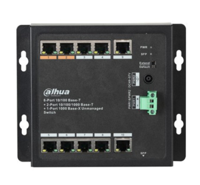 Комутатор 8 портів некерований Dahua DH-PFS3111-8ET-96-F PoE купити.