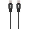 Кабель заряджання/синхронізації 1м 60Вт чорний 2E Type-C Glow USB-C > USB-C