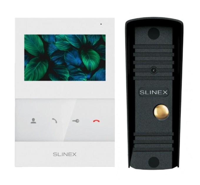 Комплект відеодомофону Slinex SQ-04 White + ML-16HR (черный) купити.