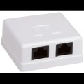 Розетка 2-портовая RJ45 UTP, біла, 5E MB-UTP2