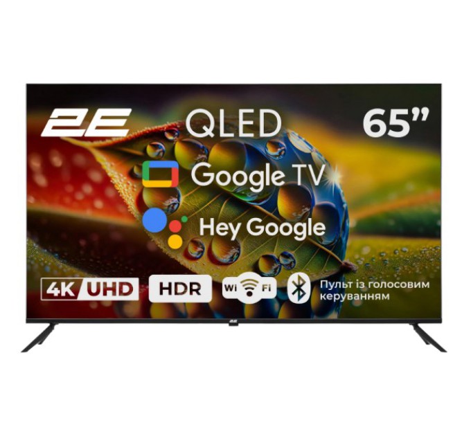 Телевізор 2E 65A77Q 65" дюймов 3840x2160 QLED Google TV купити.