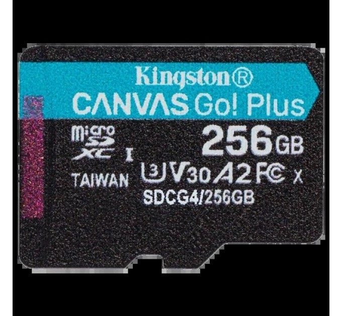 Модуль флеш-пам'яті Kingston 256GB microSDXC Canvas Go Plus Gen4 200MB/s A2 U3 V30 Card + Adapter купити.