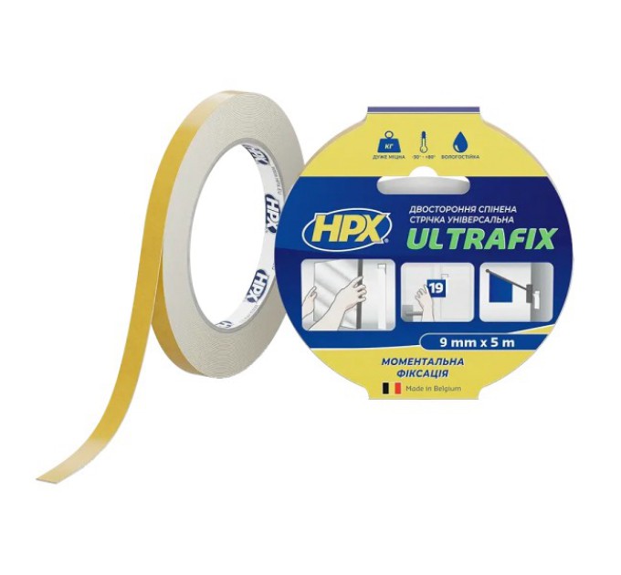 Стрічка двохстороння HPX DSU0905 ULTRAFIX 9мм х 5м купити.