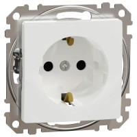 Розетка Schneider Electric Sedna Design & Elements SDD111022 с заземлением и шторками