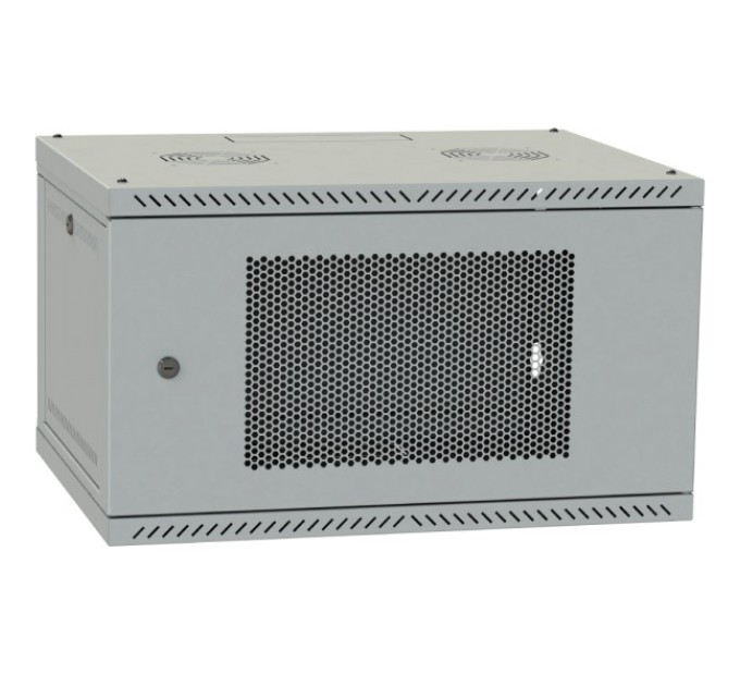 Шафа телекомунікаційна IPCOM 4U 600x350 дверь перфорация (серая) купити.
