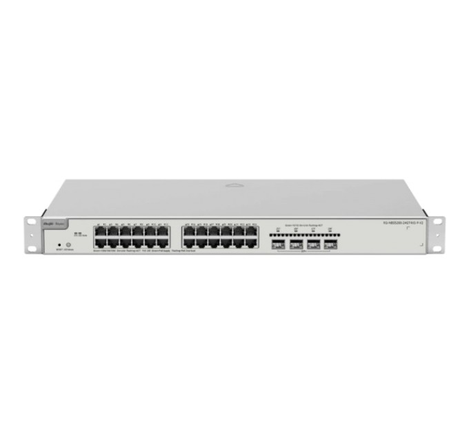 Комутатор 24 порти керований Ruijie Reyee RG-NBS5200-24GT4XS-P-V2 L3 POE купити.