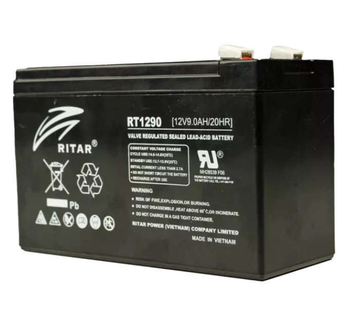 Акумуляторна батарея Ritar RT1290 12V 9Ah grey