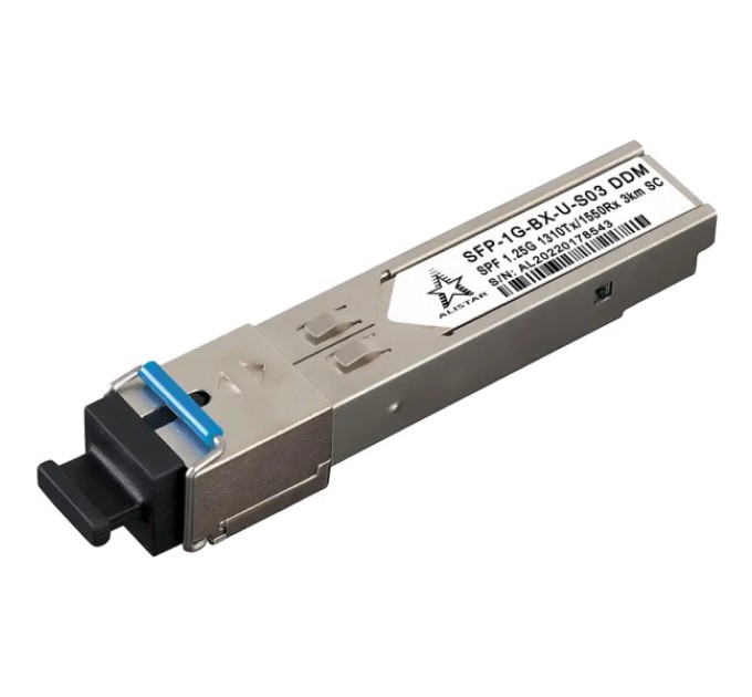 Модуль ALISTAR SFP-1G-BX-U-S03 SFP 1G 1SM WDM SC 3KM TX1310/RX1550nm DDM