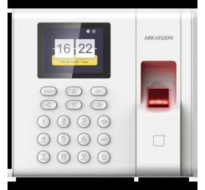 Термінал Hikvision DS-K1A8503EF со считывателем отпечатков пальцев и учетом рабочего времени