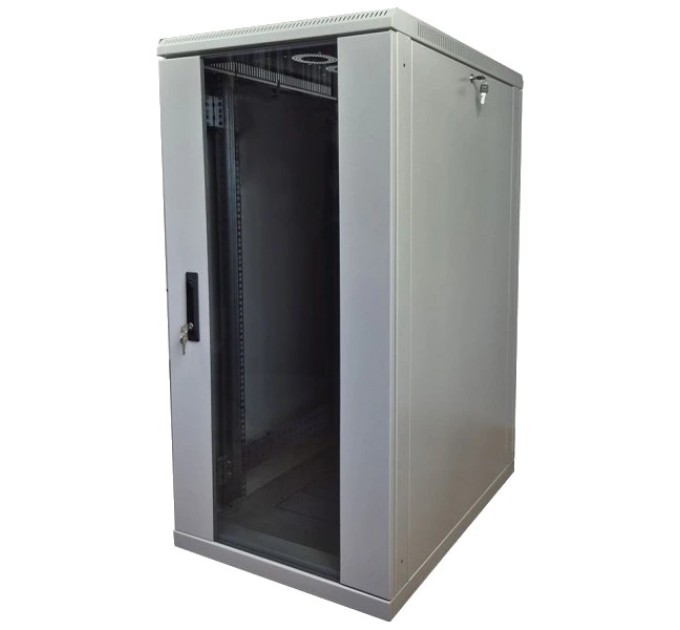 Шафа підлогова EServer 24U-600х800, стекло, серая купити.