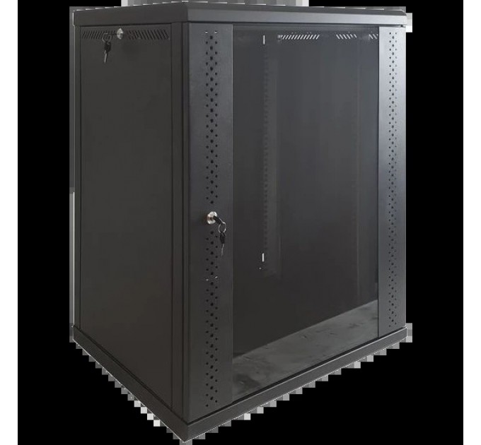 Шафа EServer 12U 600х350х637 стекло, черная купити.
