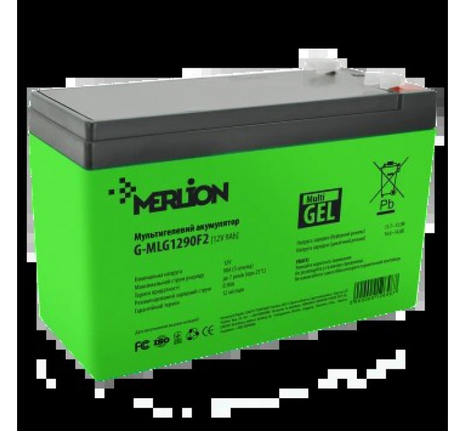 Свинцево-кислотна акумуляторна батарея MERLION G-MLG1290F2 9А•ч 12В мультигель купити.