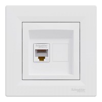 Розетка комп'ютерна одинарна Schneider Electric Asfora EPH4300121 RJ45 кат.5е UTP