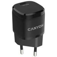 Мережевий зарядний пристрiй Canyon Canyon H-08 black (PD 20W)