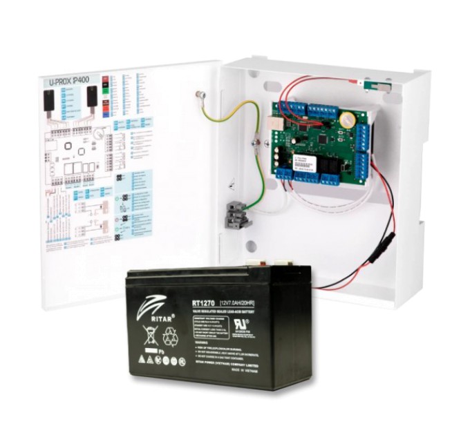Комплект прилад доступу та акумулятор U-Prox IP400 IP + Ritar 12V 7Ah RT1270 купити.