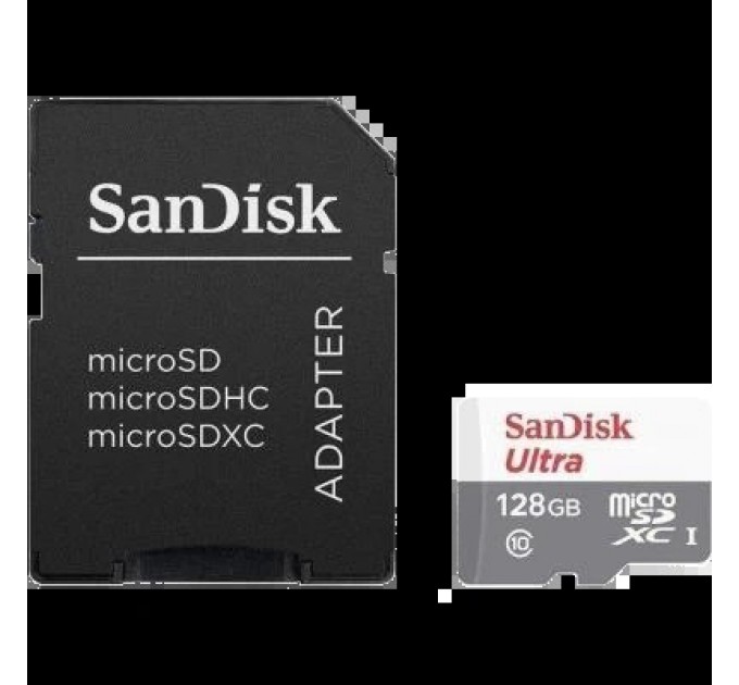 Карта пам'яті SANDISK Ultra microSDXC 128GB + SD Adapter Class 10 UHS-I купити.