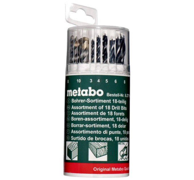 Набір свердел Metabo 18 предм. (627190000) купити.