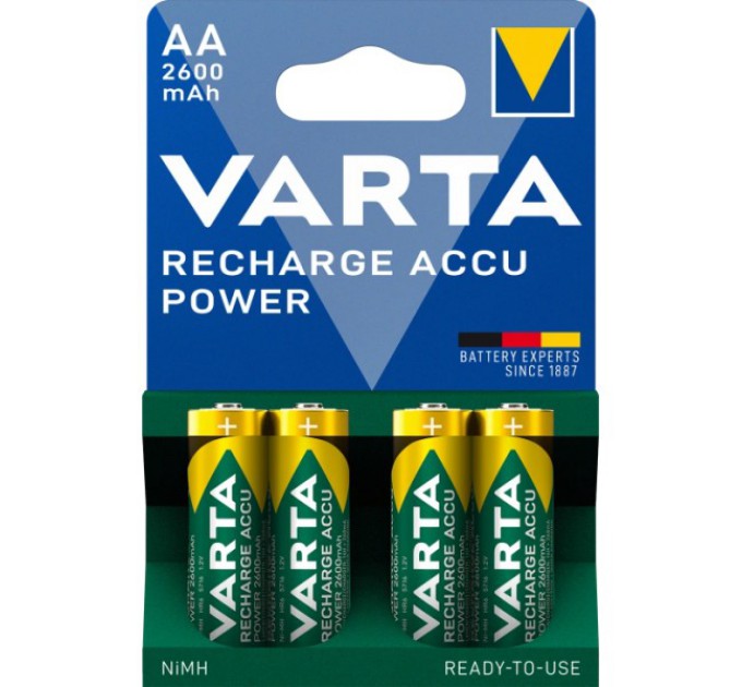 Акумулятор AA VARTA PROF ACCU 2600mAh BLI 4 NI-MH купити.