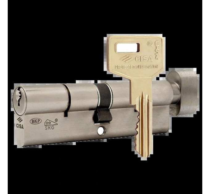 Циліндр нікель матовий 3 ключі CISA C3000 80T (35*45T) купити.