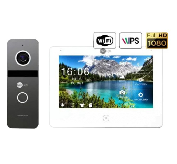 Комплект відеодомофона Neolight NeoKIT HD Pro WF B/Graphite купити.