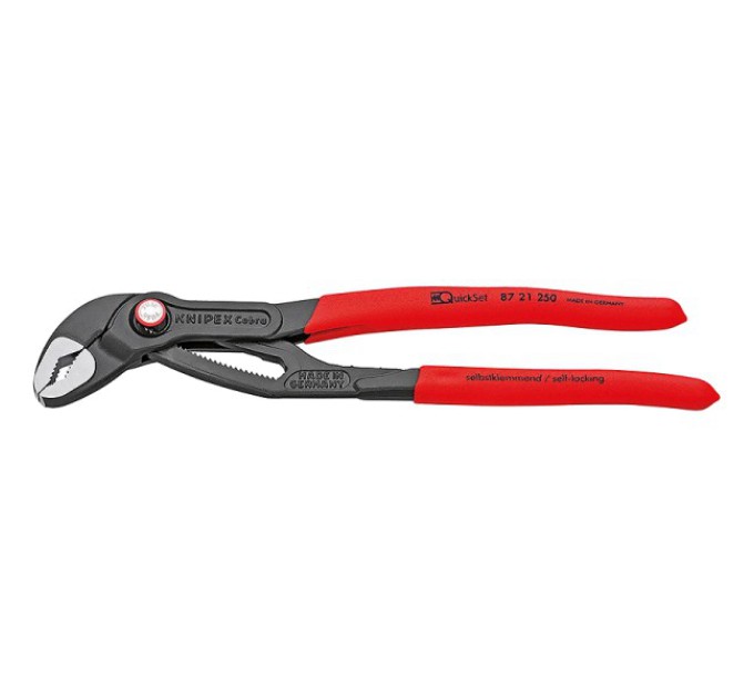 Cантехнічні кліщі KNIPEX KNIPEX 87 21 250 QuickSet (с автоспуском) купити.