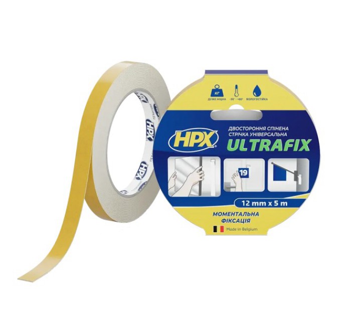 Стрічка двохстороння HPX DSU1205 ULTRAFIX 12мм х 5м купити.