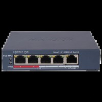 Комутатор 4 порти керований Hikvision DS-3E1105P-EI/V2 POE