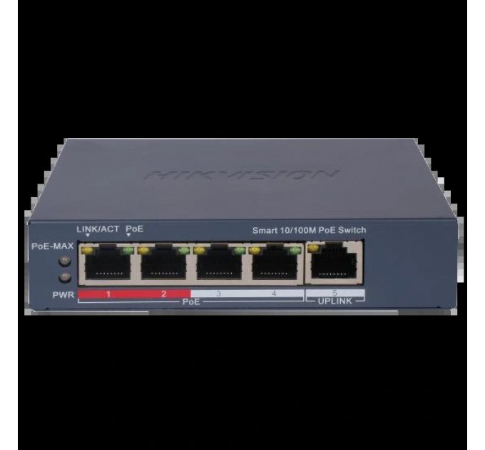 Комутатор 4 порти керований Hikvision DS-3E1105P-EI/V2 POE купити.
