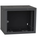 Шафа телекомунікаційна двері скло (чорна) IPCOM 12U 600x600 купити.