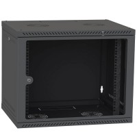 Шафа телекомунікаційна двері скло (чорна) IPCOM 12U 600x600