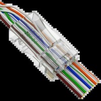 Конектор Merlion RJ-45 8P8C UTP Cat-5 (50 шт/уп.) для сквозного подключения