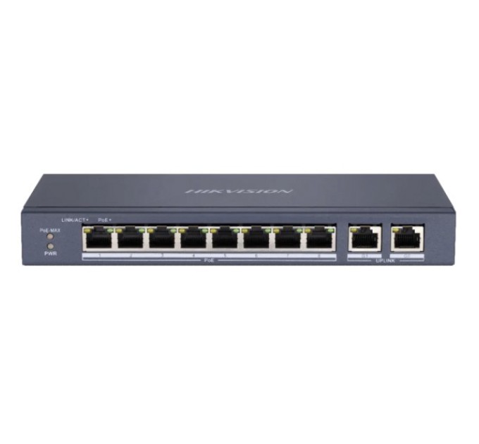 Комутатор 8 портів некерований Hikvision DS-3E0310P-E/M(B) PoE купити.