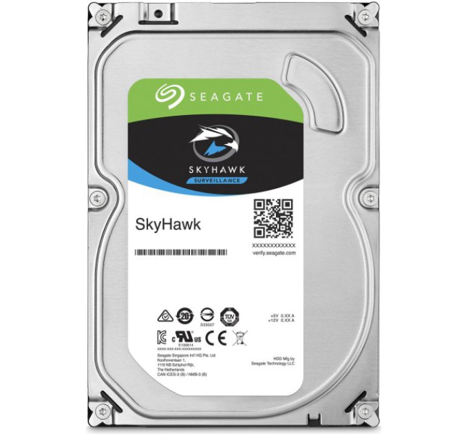 Жорсткий диск Seagate 3.5" SATA 3.0 2TB 5900 256MB SkyHawk ST2000VX015