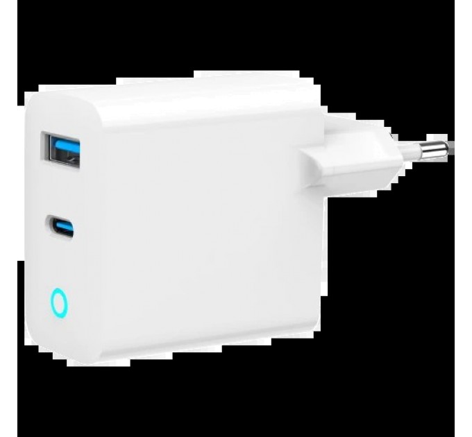 Мережевий зарядний пристрій Gembird TA-UC-PDQC45L-W-01 (USB-A + Type-C) купити.