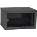 Шафа серверна IPCOM CH-6U 600x350 стекло RAL9005 купити.
