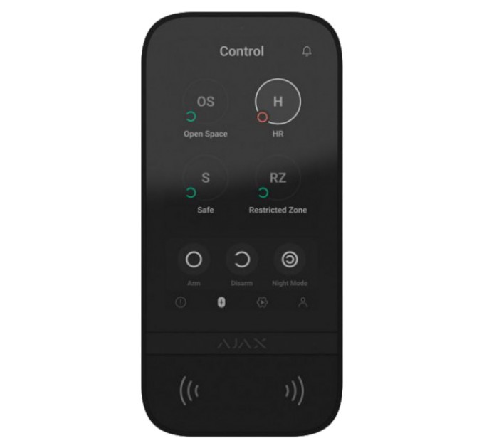 Клавіатура Ajax KeyPad TouchScreen (8EU) black купити.