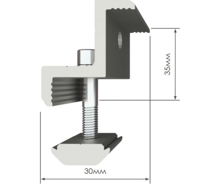 Прижим кінцевий H30/35 L50 (35х50мм) купити.